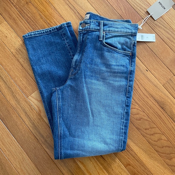 MOTHER NWT Blue Straight Leg Jeans Size 30 - Picture 5 of 5